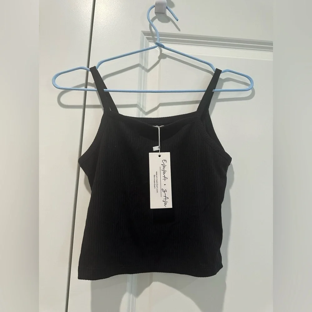 LF Stores Emma & Sam NWT Strappy Tank | Black - Picture 5 of 8